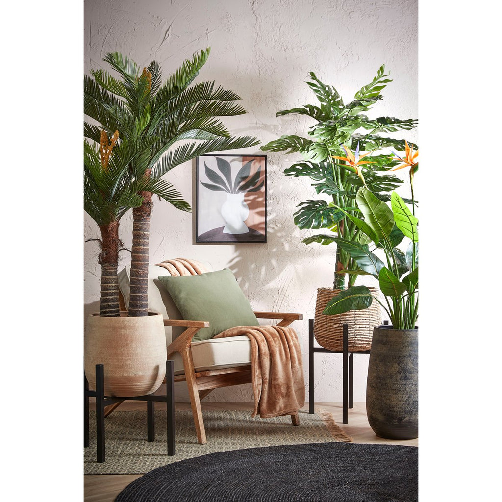 Ascot Plantenstandaard XL - L42 x B42 x H50 cm - Metaal - Zwart Mica Decorations