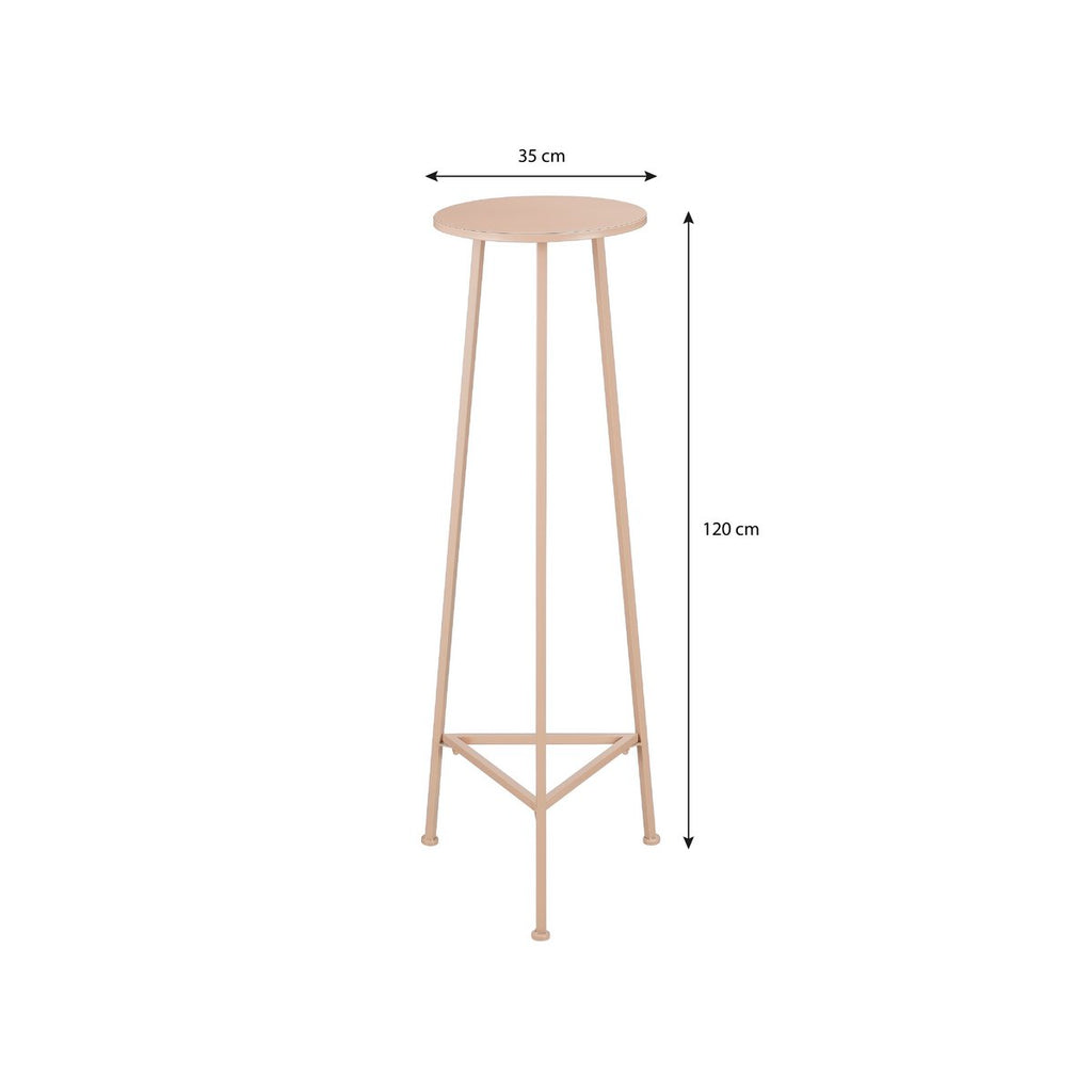 Adine Plantentafel - H120 x Ø35 cm - Metaal - Lichtroze