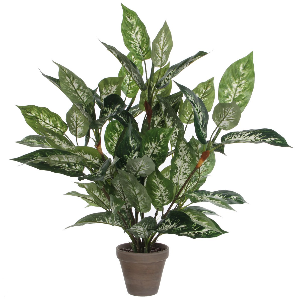 Dieffenbachia Kunstplant in Bloempot Stan - H70 x Ø55 cm - Groen Mica Decorations