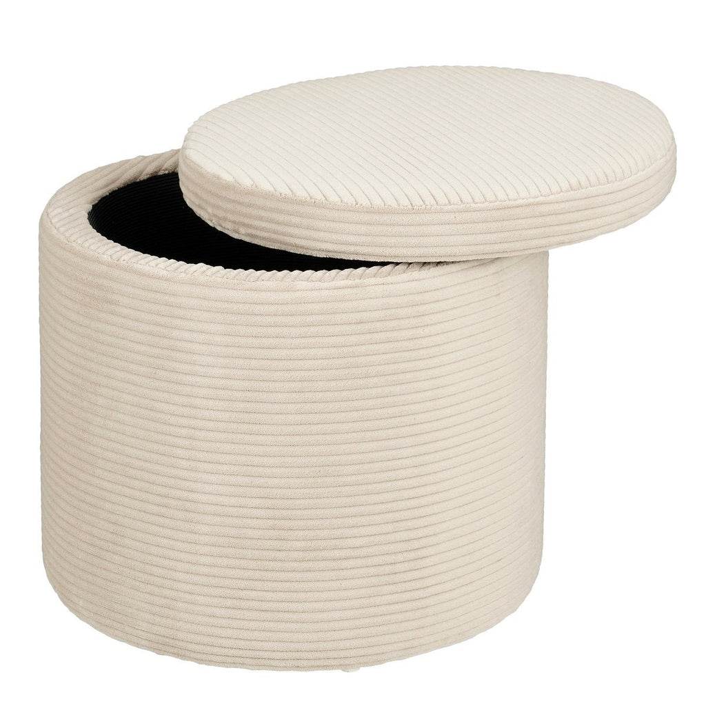 Poef Pouffe Gebroken wit Mica Decorations
