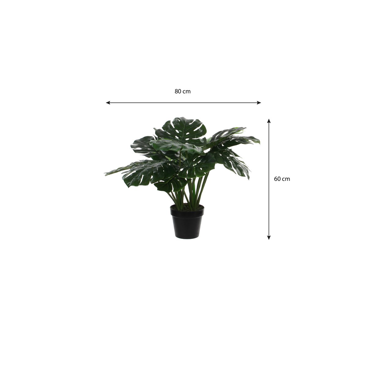 Monstera Kunstplant - H60 x Ø80 cm - Groen Mica Decorations