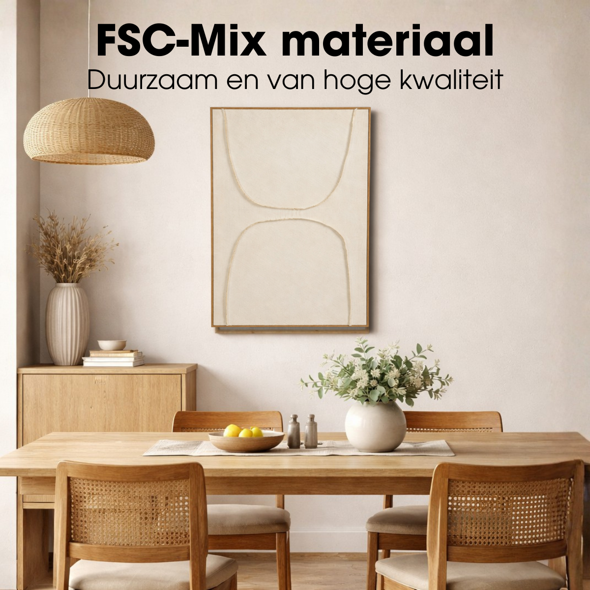 Wanddecoratie  Beige Mica Decorations