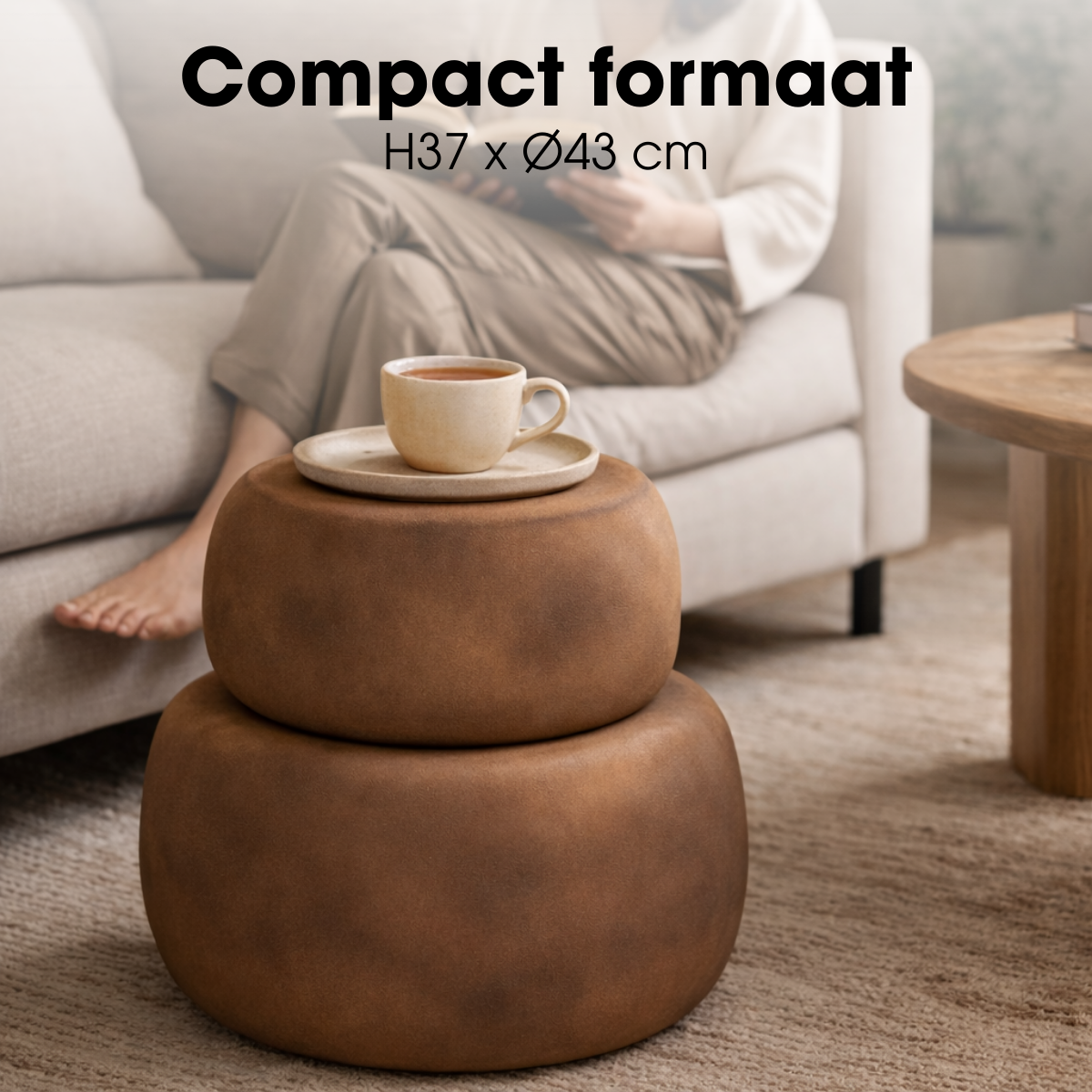 Bijzettafel Zea Bruin Mica Decorations