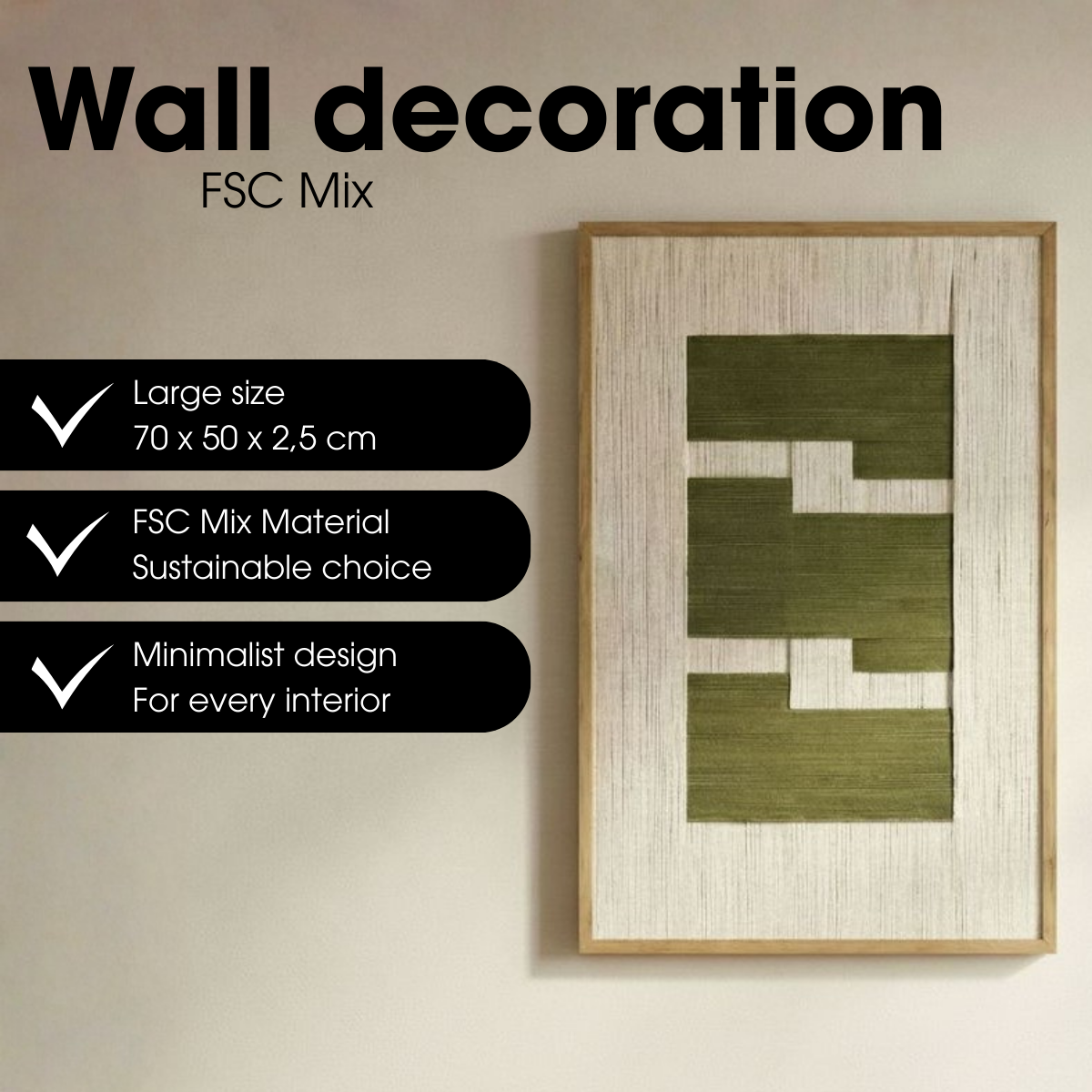 Wanddecoratie  Groen Mica Decorations