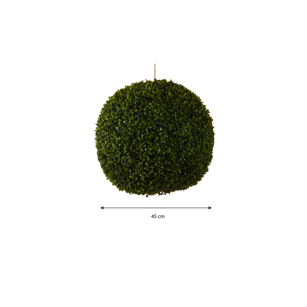 Buxus Bol Kunstplant voor Buiten Hangend - Ø45 cm - Groen