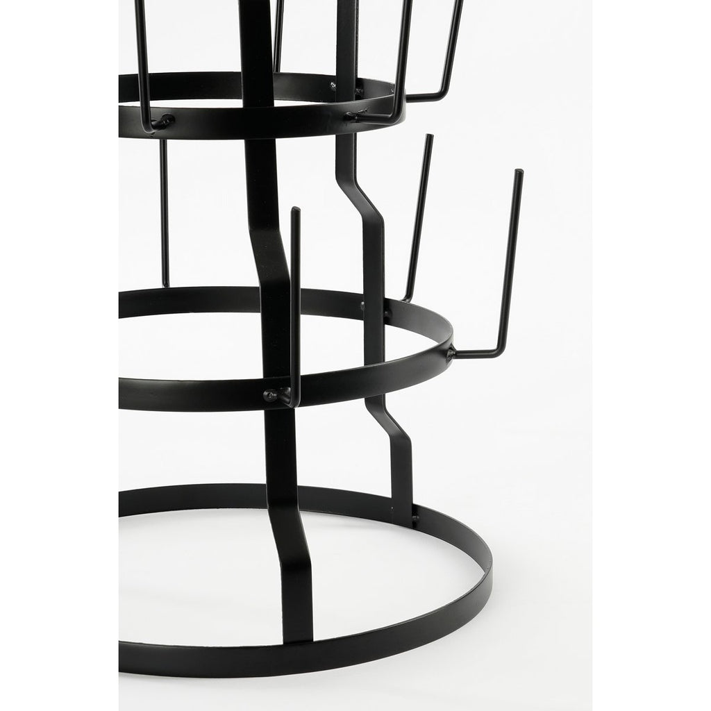 Mokkenrek - H50 x Ø34 cm - Metaal - Zwart