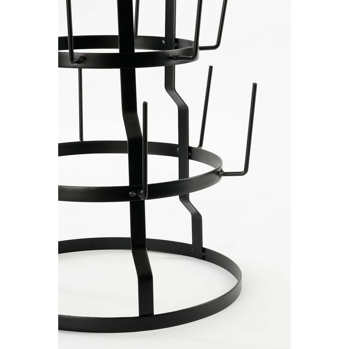 Mokkenrek - H50 x Ø34 cm - Metaal - Zwart