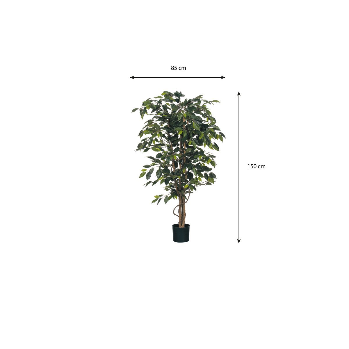 Ficus Kunstplant - H150 x Ø85 cm - Groen