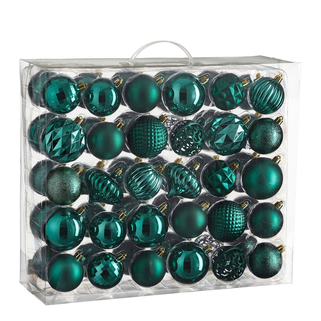 Kerstballen set  Donkergroen Mica Decorations