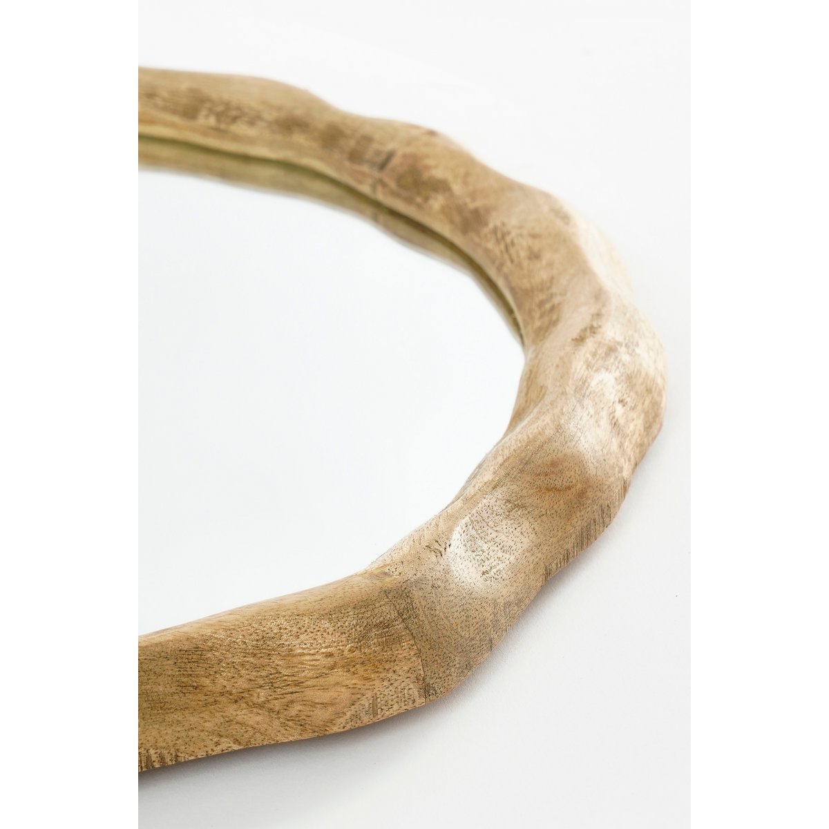 Nick Wandspiegel - L36 x B2 x H38 cm - FSC 100% - Mangohout - Donkerbruin