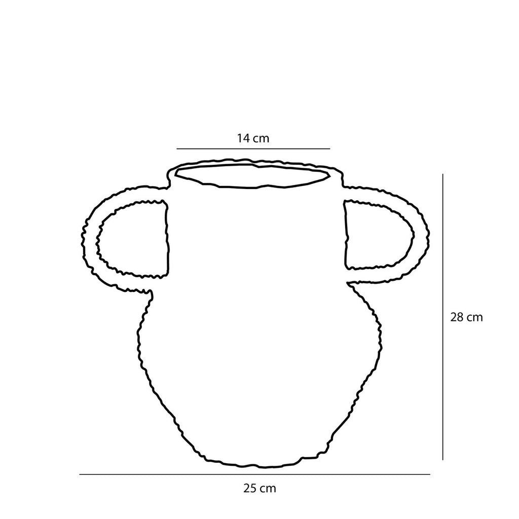 Cambridge Decoratieve Vaas - H28 x Ø25 cm - Zeegras - Groen