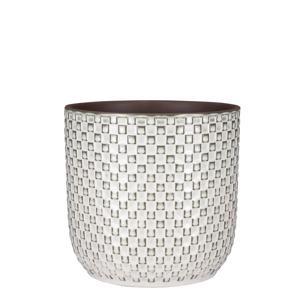 Bloempot binnen Daan Wit Mica Decorations