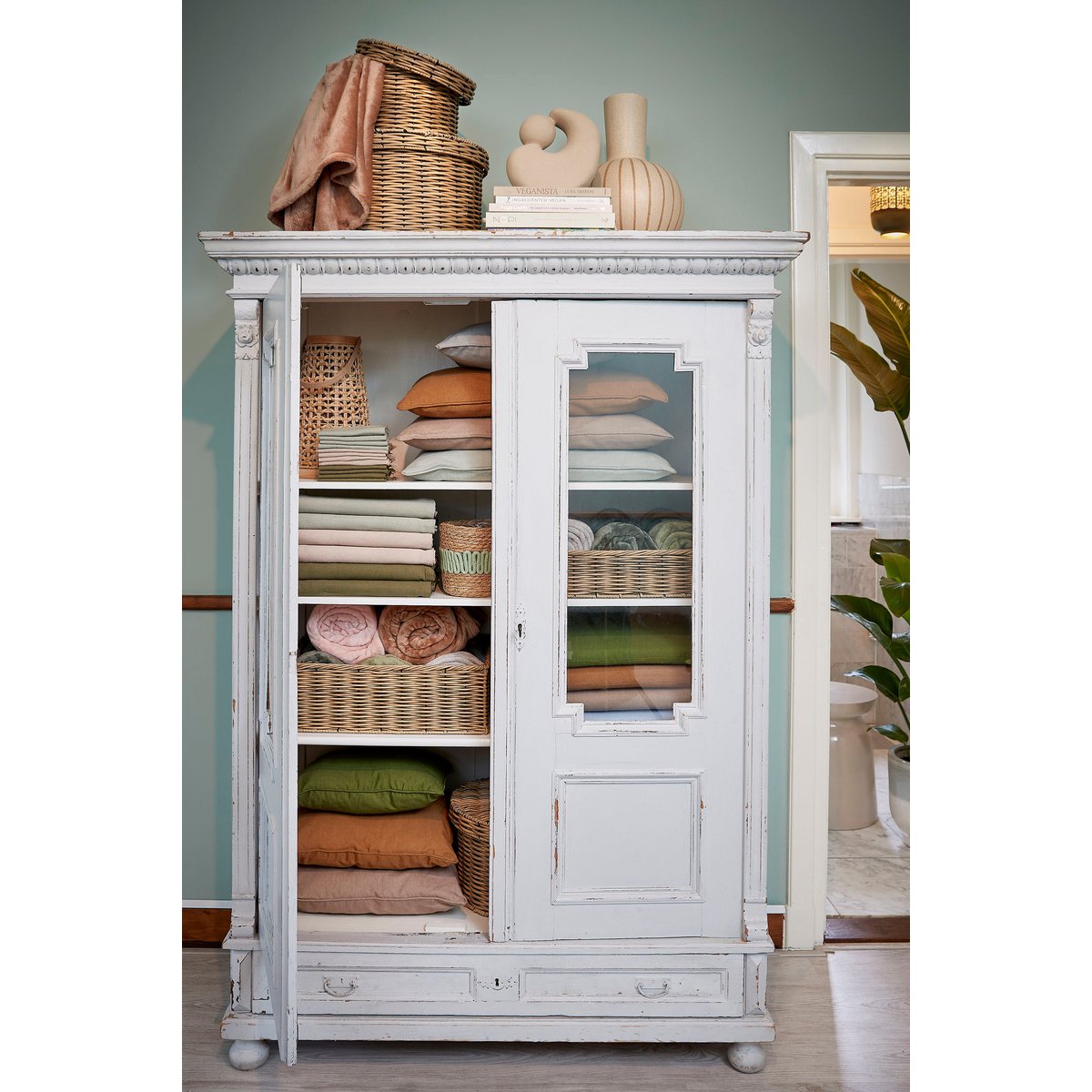 Holm Vaas - H42 x Ø28 cm - Keramiek - Crème