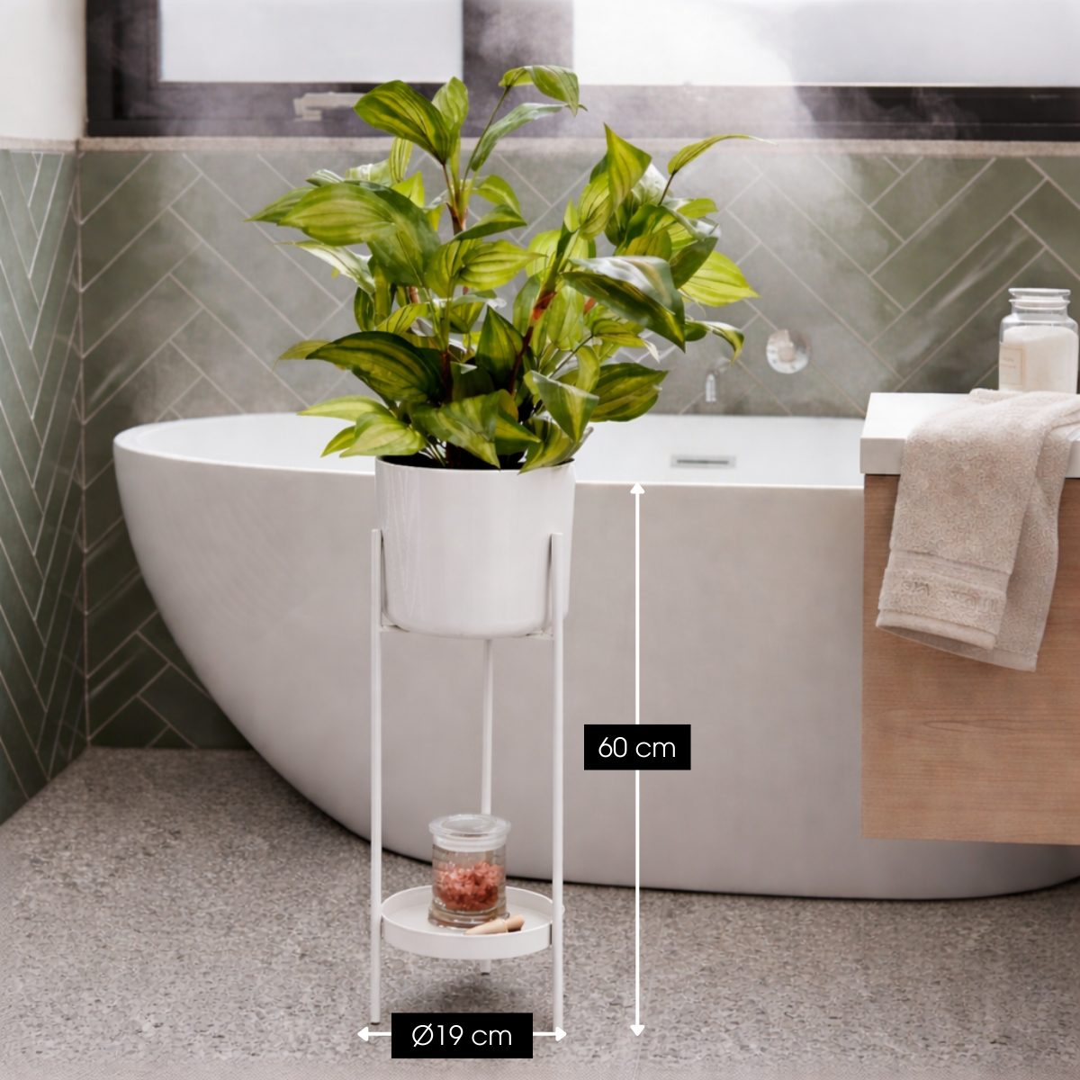 Bloempot binnen Colyn Wit Mica Decorations
