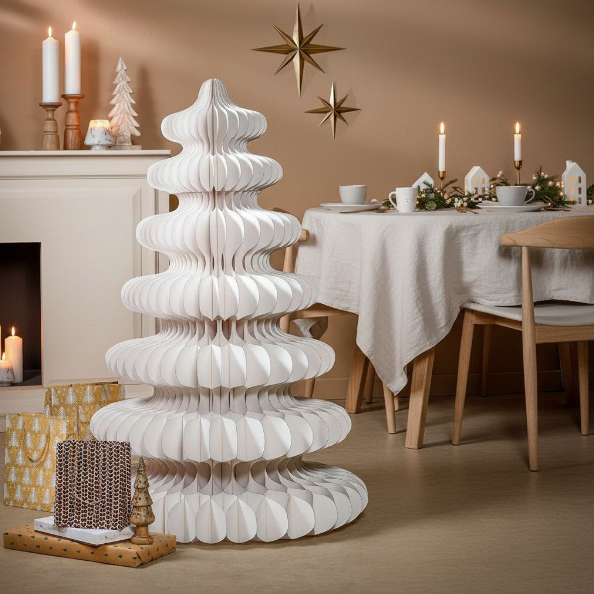 Decoratieve kerstboom  Wit Mica Decorations