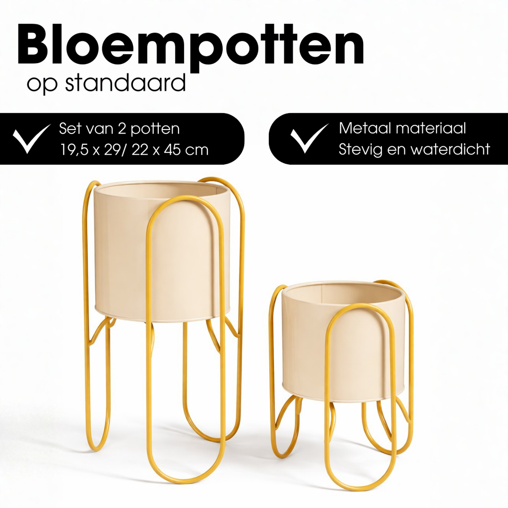 Bloempot binnen Donau Geel Mica Decorations