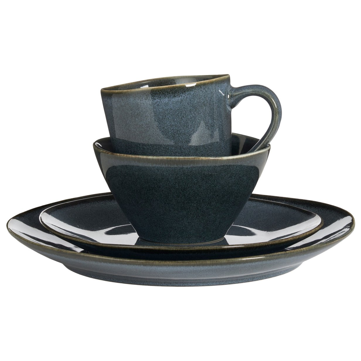 Servies set Racco Antraciet Mica Decorations