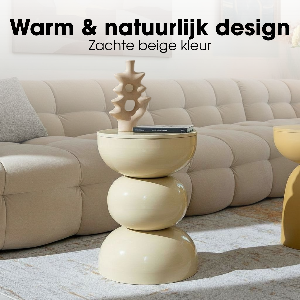 Bijzettafel Luna Beige Mica Decorations