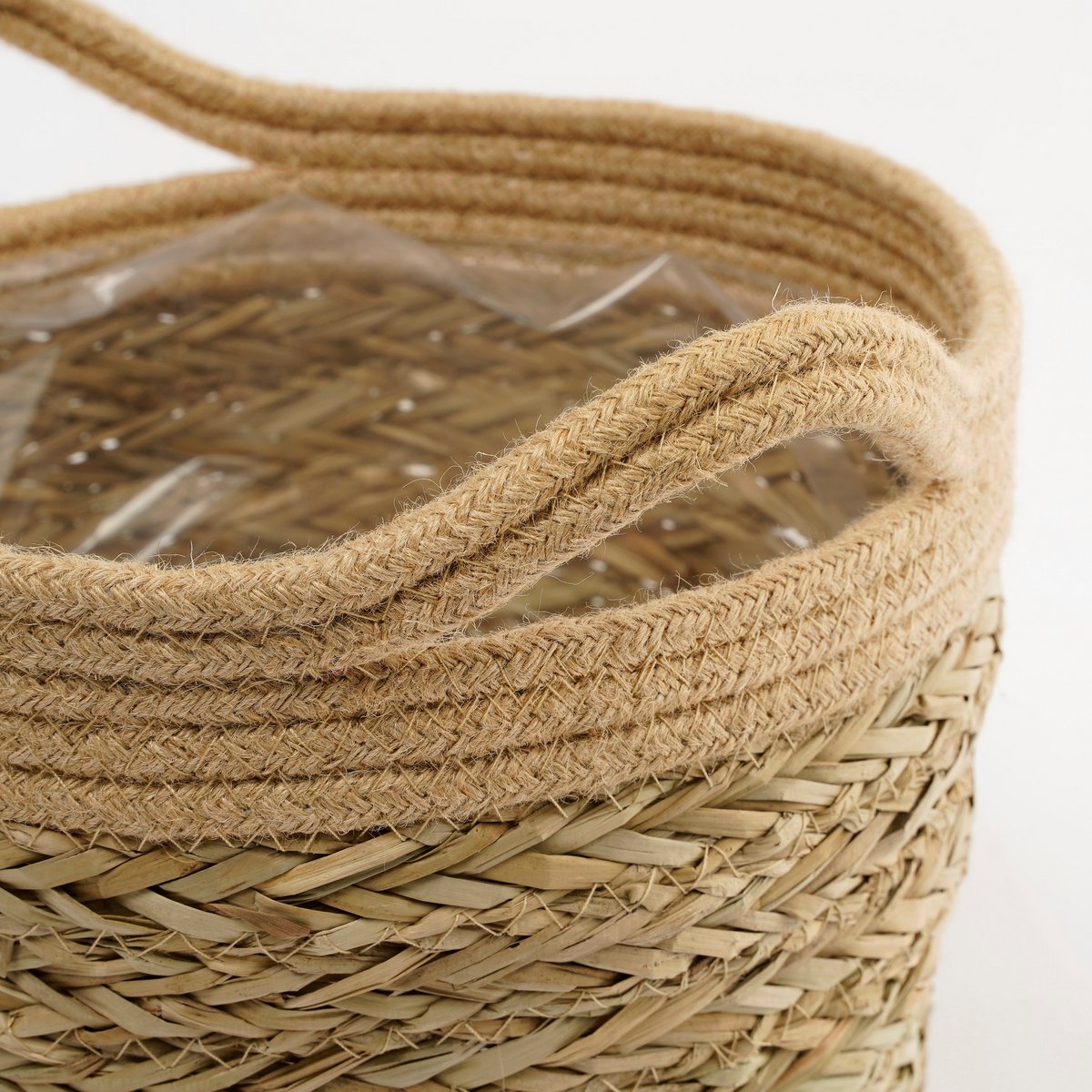 Anne Plantenmand - Set van 2 - H28 x Ø30 cm - Zeegras - Lichtbruin Mica Decorations