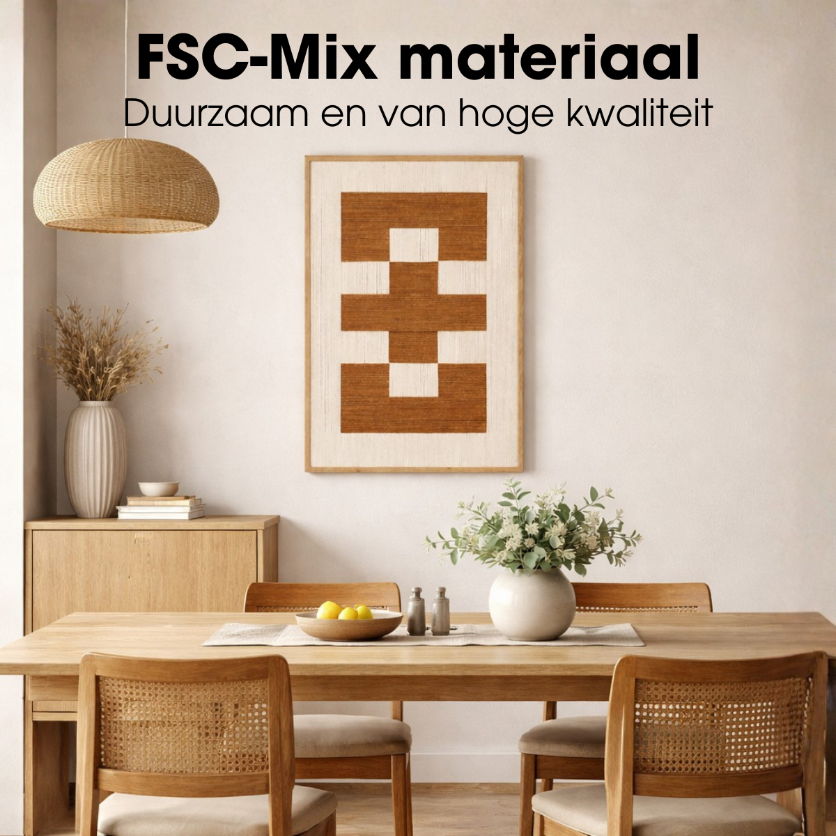 Wanddecoratie  Bruin Mica Decorations