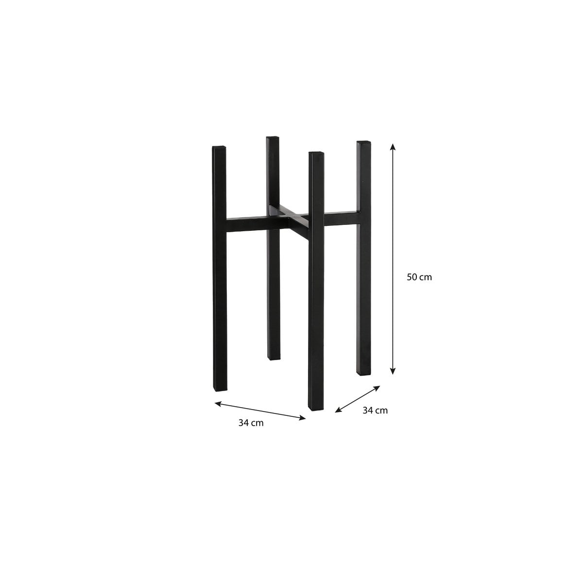 Plantenstandaard Ascot Zwart Mica Decorations