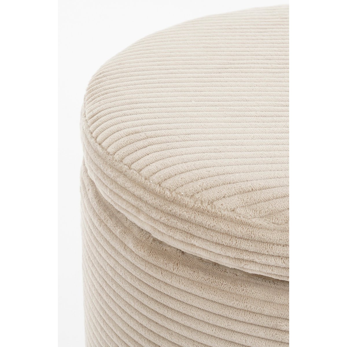 Poef Pouffe Gebroken wit Mica Decorations