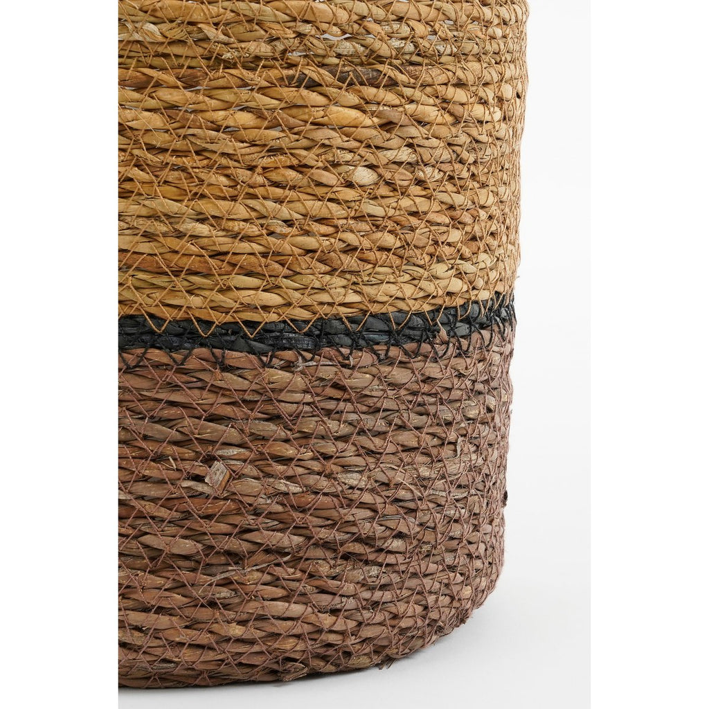 Damian Plantenmand - Set van 2 - H20 x Ø20 cm - Zeegras - Bruin