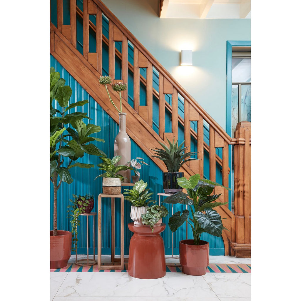 Stage Bijzettafel - H45 x Ø35 cm - Cement - Oranje