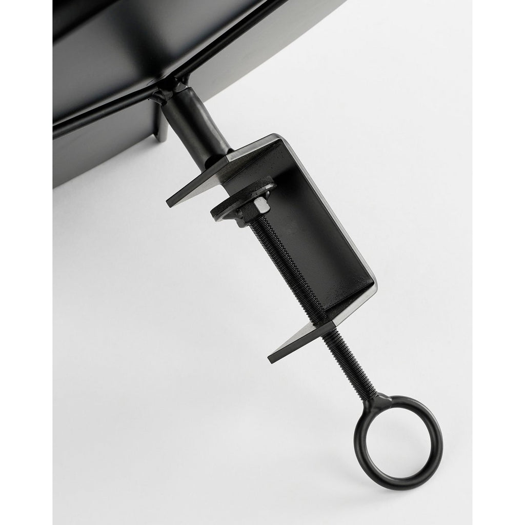 Aston Dienblad met Klem - H30 x Ø31 cm - Metaal - Zwart