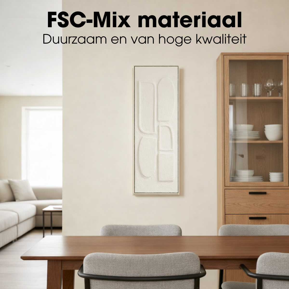 Wanddecoratie  Gebroken wit Mica Decorations