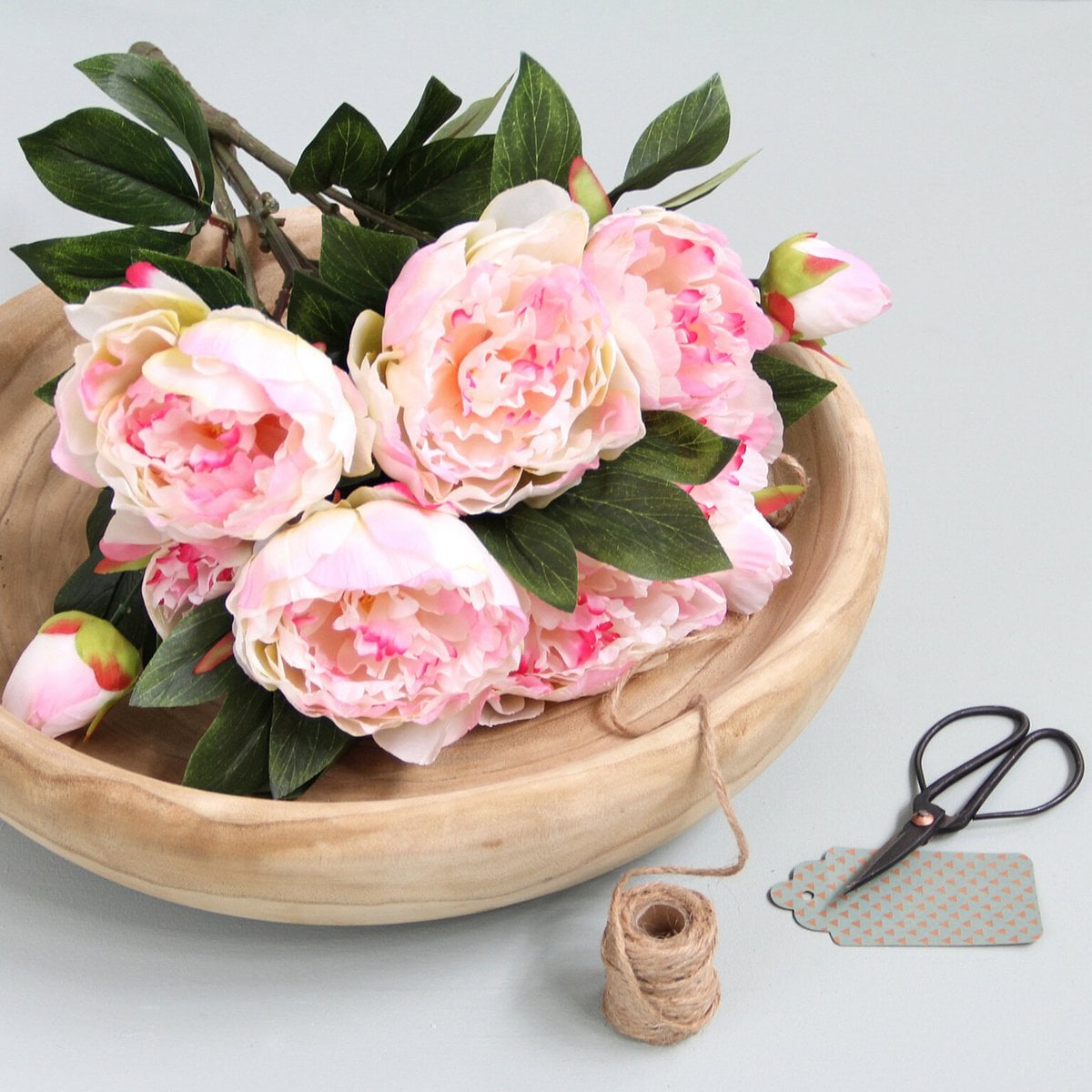 Boeket Peony Lichtroze Mica Decorations