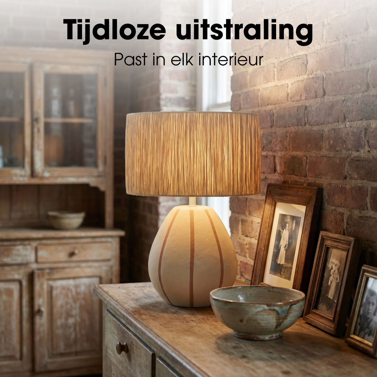 Tafellamp Denton Beige Mica Decorations