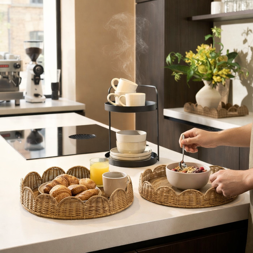 Dienblad Eleta Lichtbruin Mica Decorations