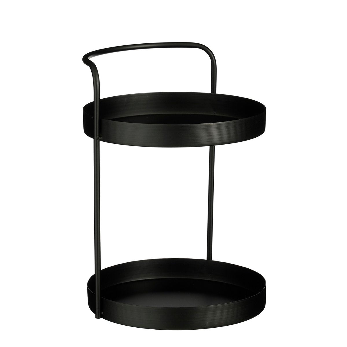 Stanli Etagère 2-Laags - H35 x Ø25 cm - Metaal - Zwart