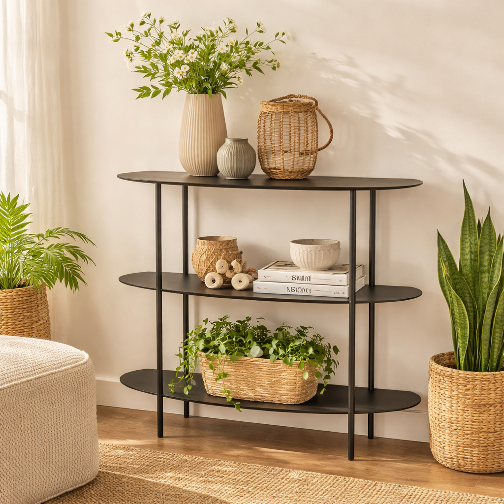 Kast  Zwart Mica Decorations