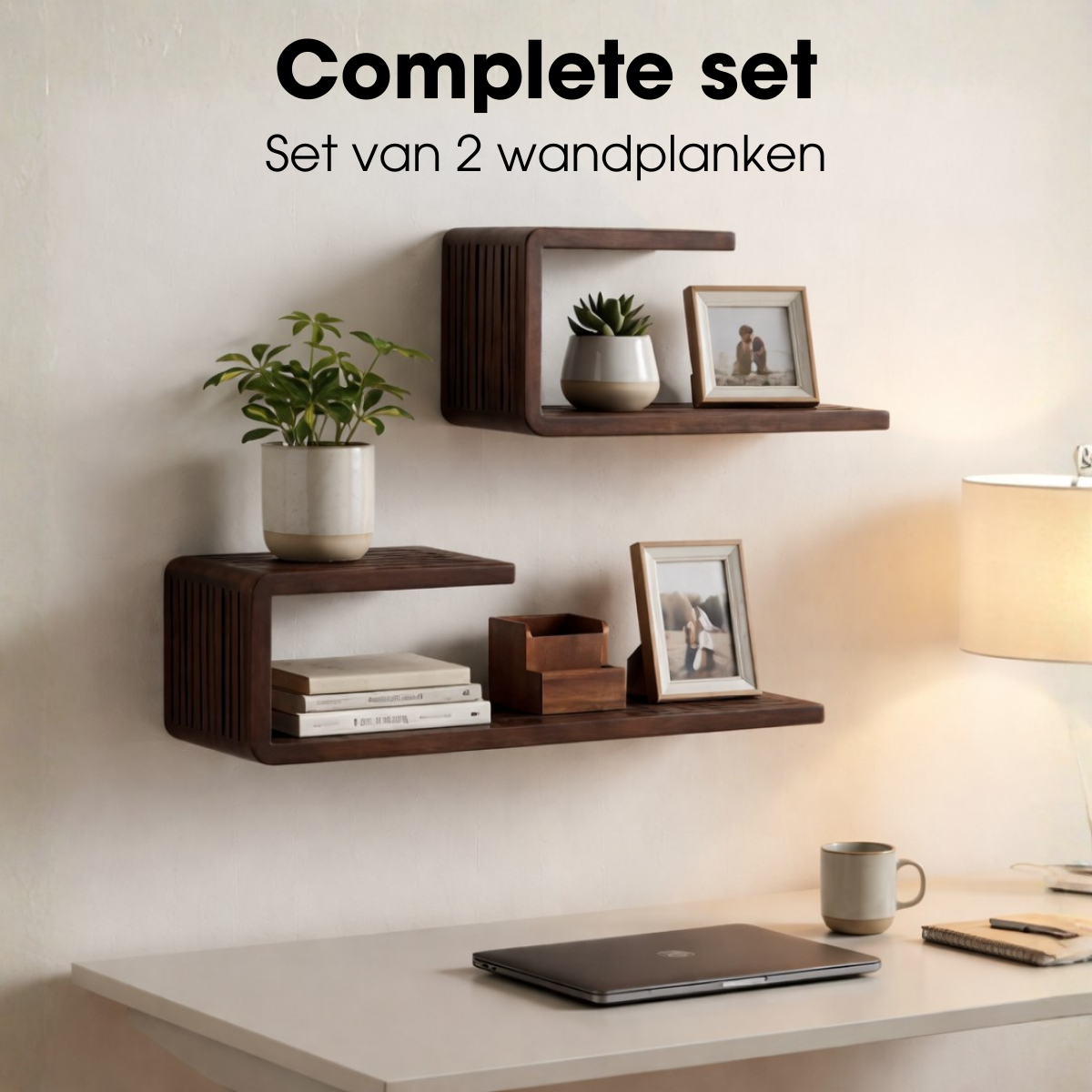 Wandplank  Donkerbruin Mica Decorations