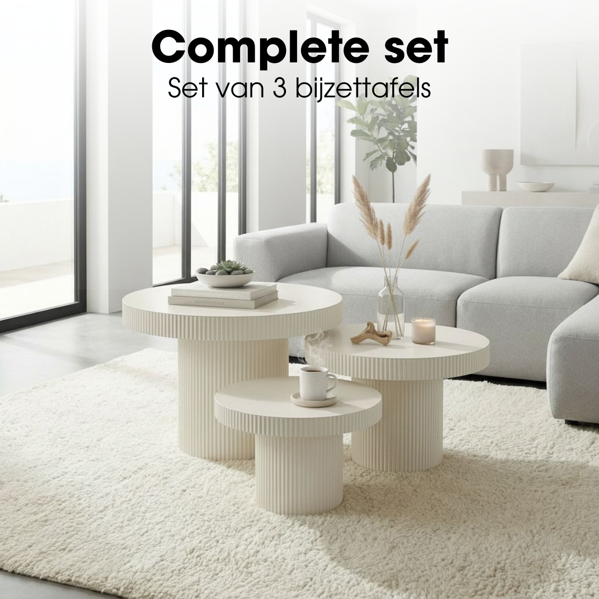 Bijzettafel Lux Gebroken wit Mica Decorations