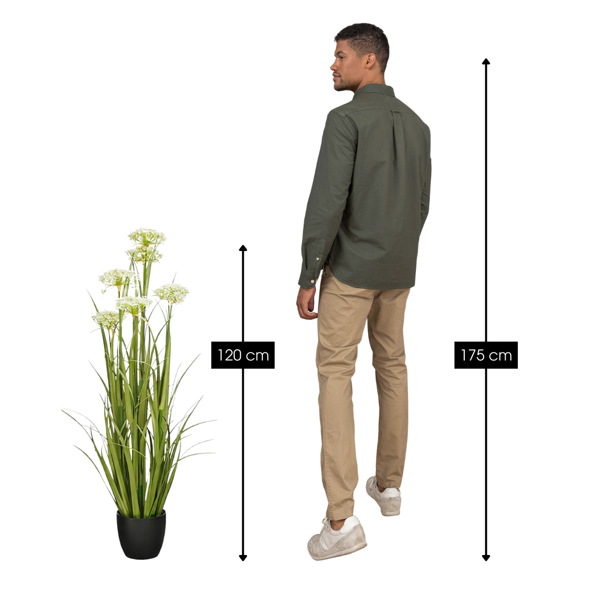 Kunstplant Siergras Wit Mica Decorations