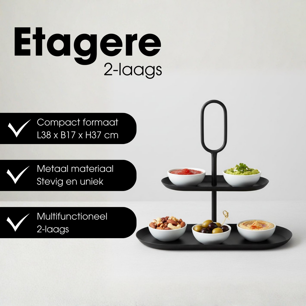 Etagère Rama Zwart Mica Decorations