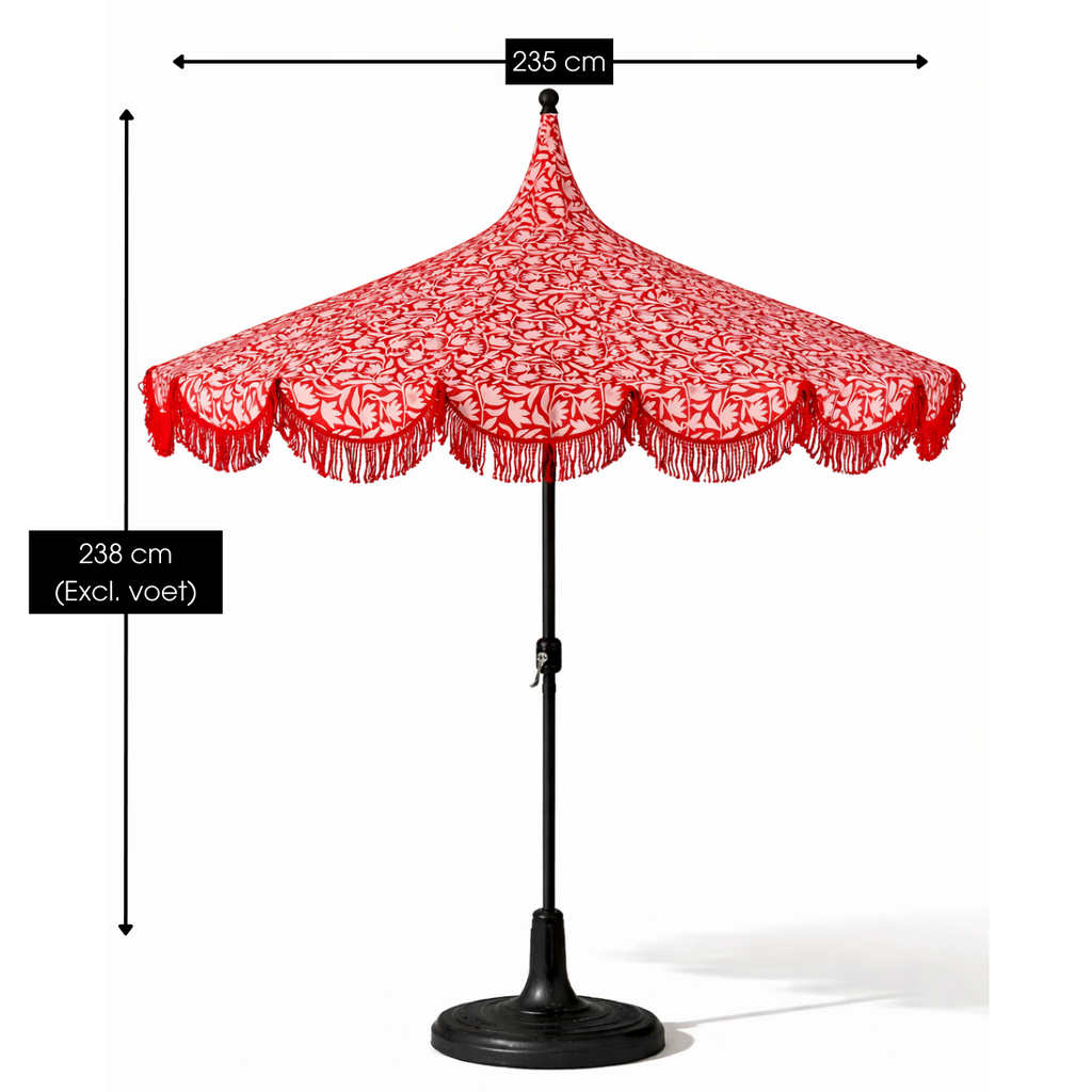 Parasol Kelly Rood Mica Decorations