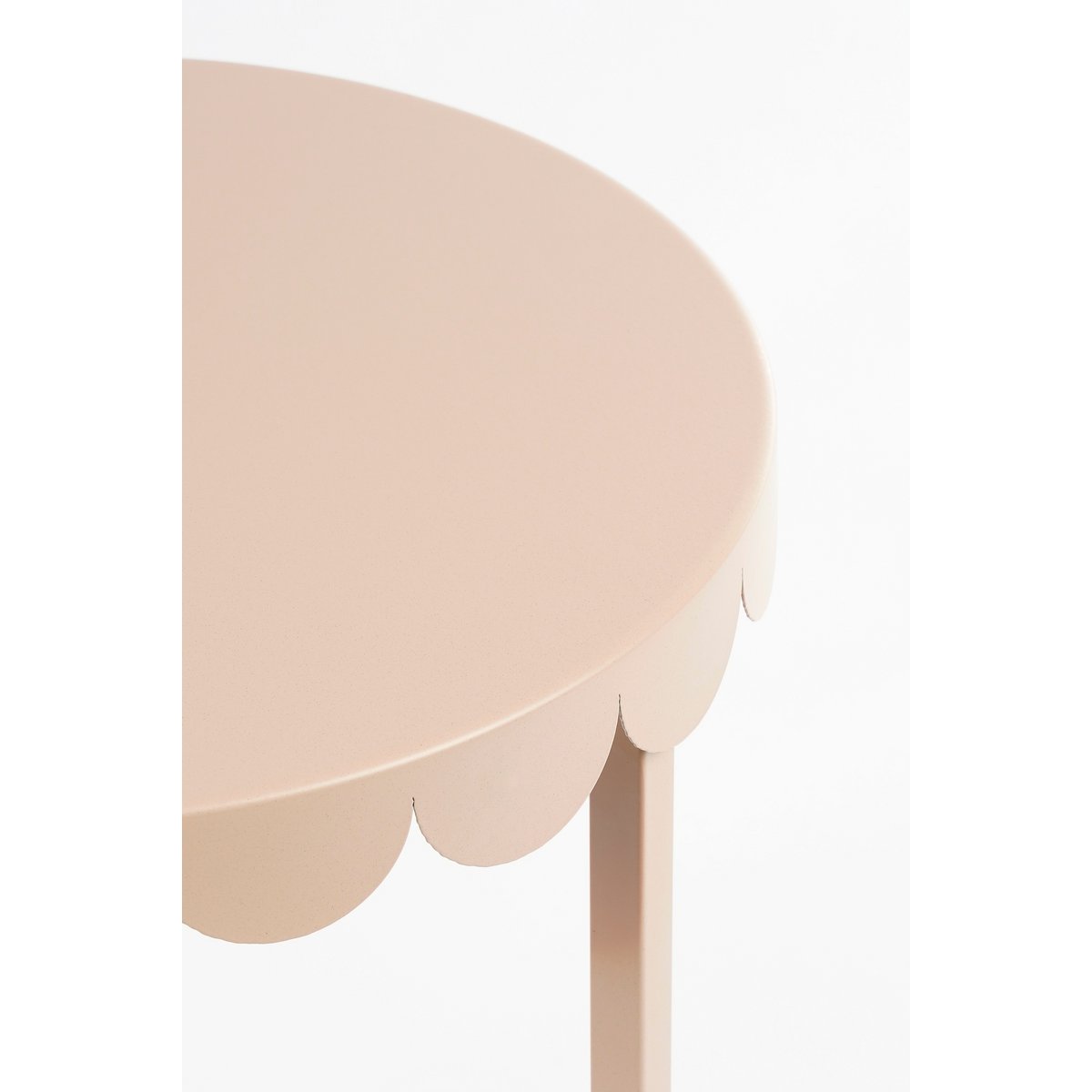 Lara Bijzettafel - Set van 2 - H51 x Ø40 cm - Metaal - Lichtroze