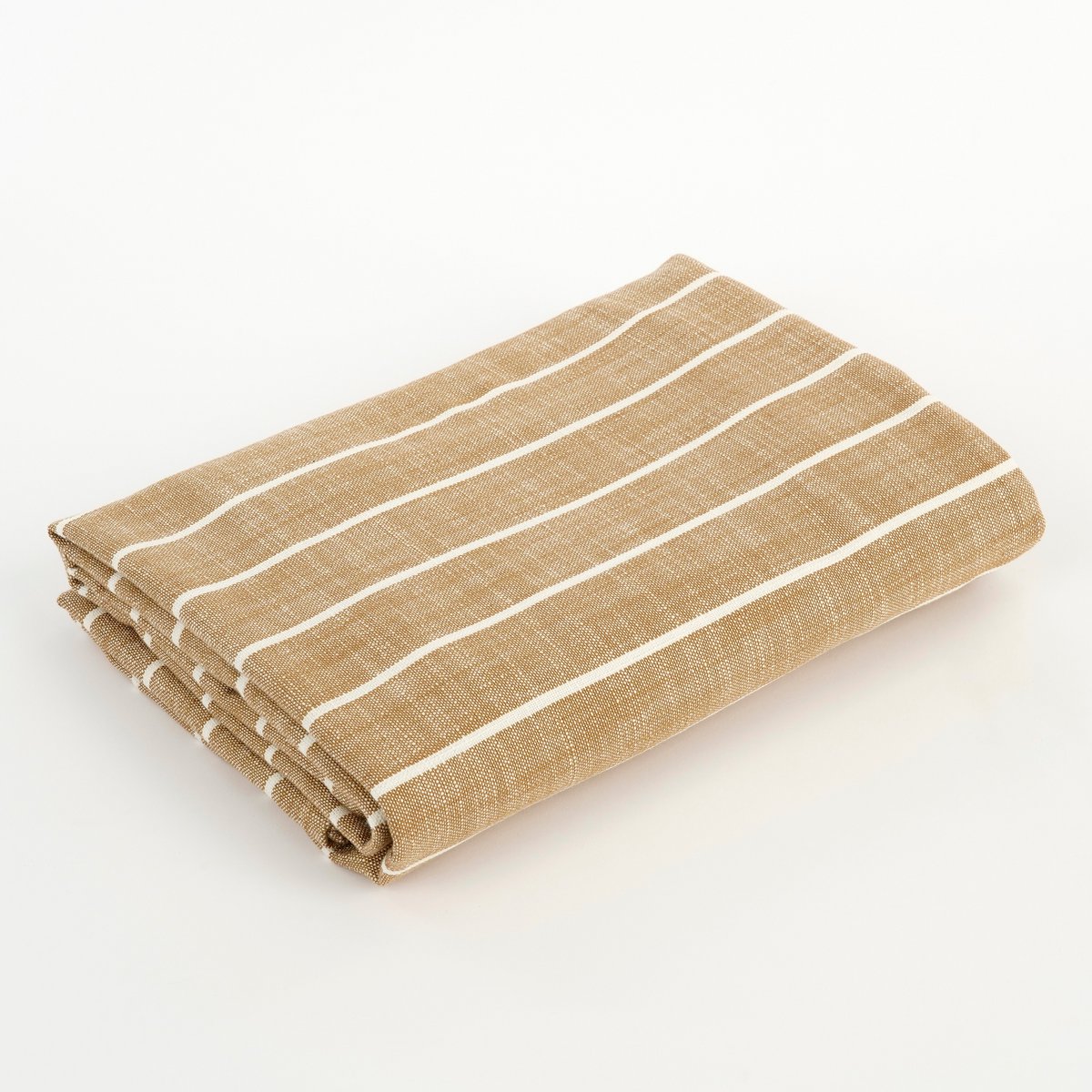 Alivo Tafelkleed - L250 x B140 cm - Organisch Katoen - Bruin, Wit