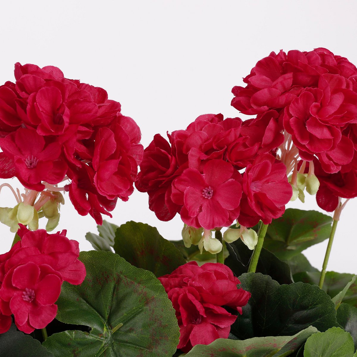 Geranium Kunstplant in Balkonbak - L29 x B13 x H40 cm - Donkerroze Mica Decorations