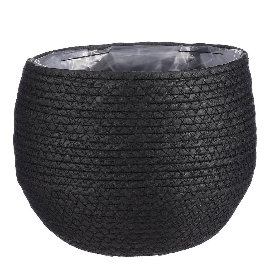 Jorck Plantenmand - H19 x Ø22 cm - Papier - Zwart