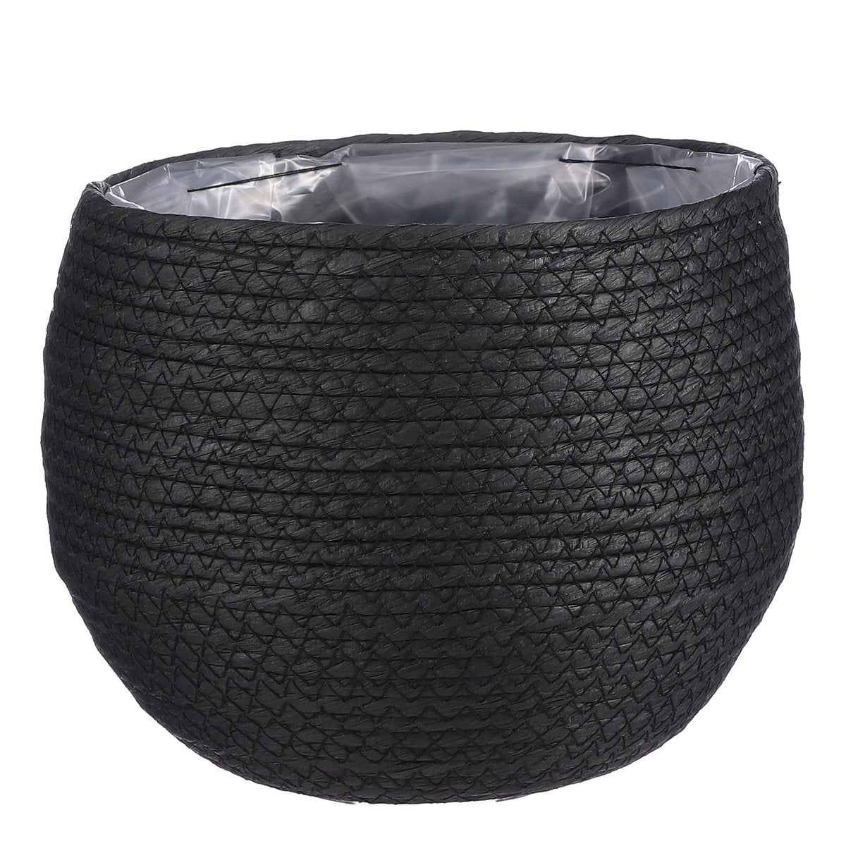 Jorck Plantenmand - H19 x Ø22 cm - Papier - Zwart