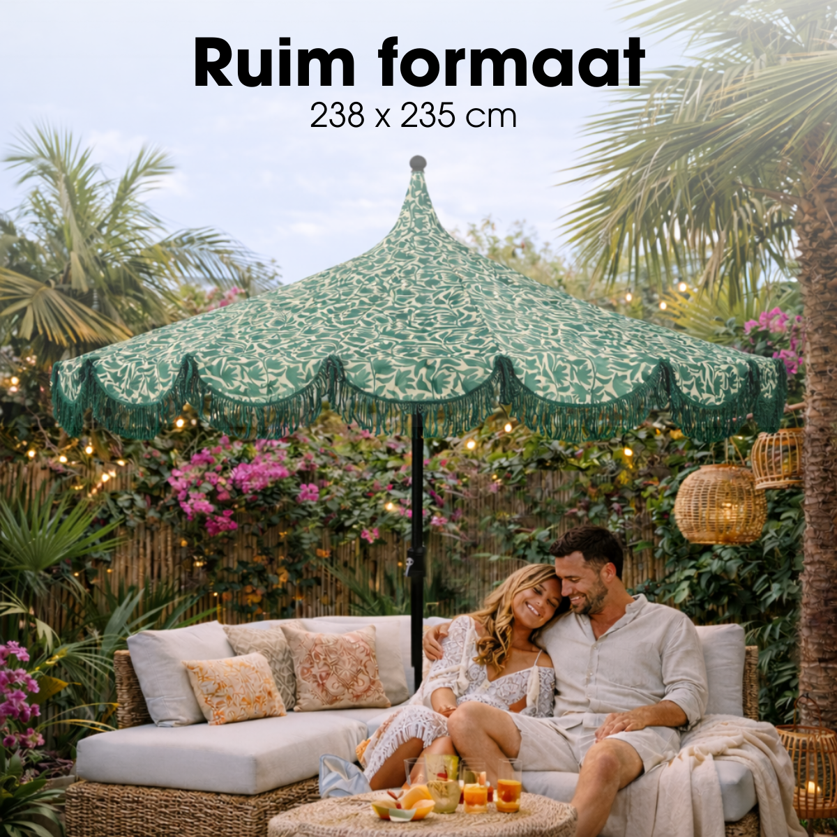 Parasol Kelly Donkergroen Mica Decorations