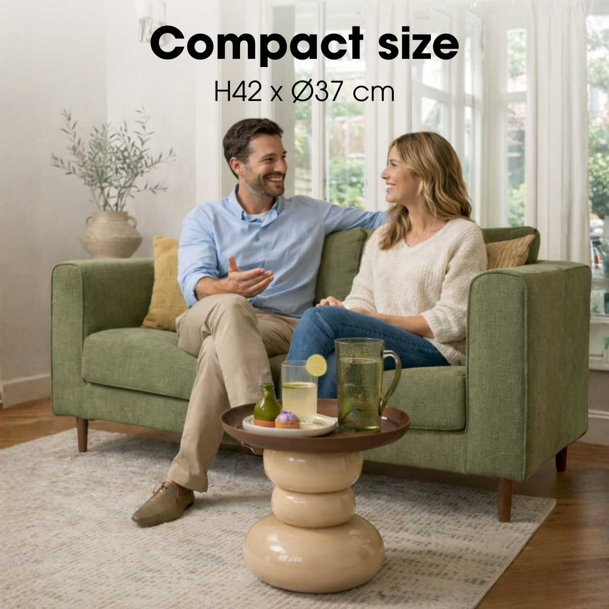 Bijzettafel Zita Crème Mica Decorations