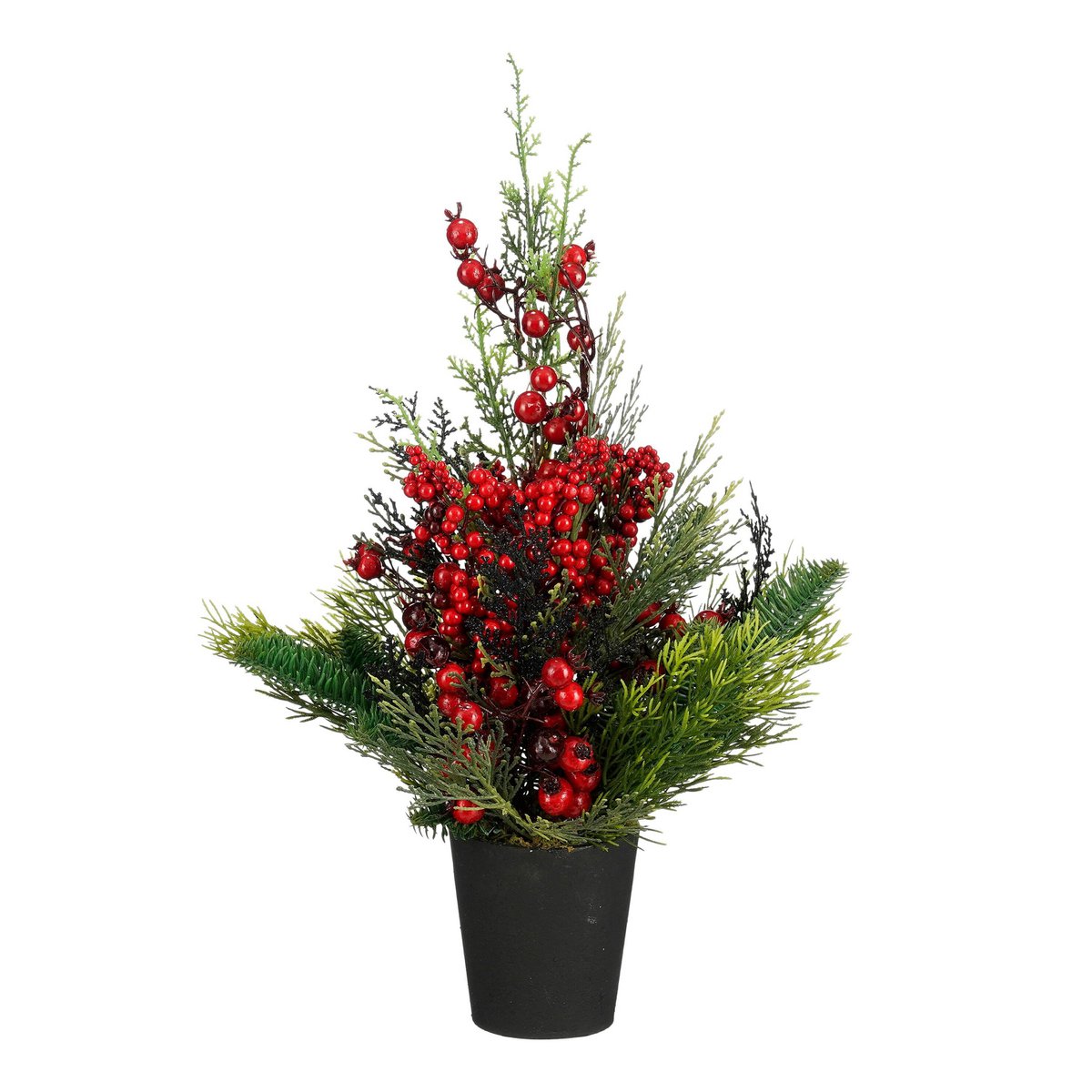 Kerst kunstplant  Rood Mica Decorations