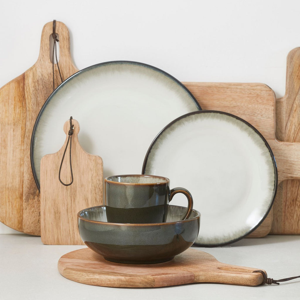 Duko Serveerplank - Ø28 cm - 100% FSC Mangohout - Bruin Mica Decorations