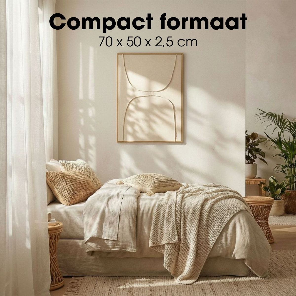 Wanddecoratie  Beige Mica Decorations